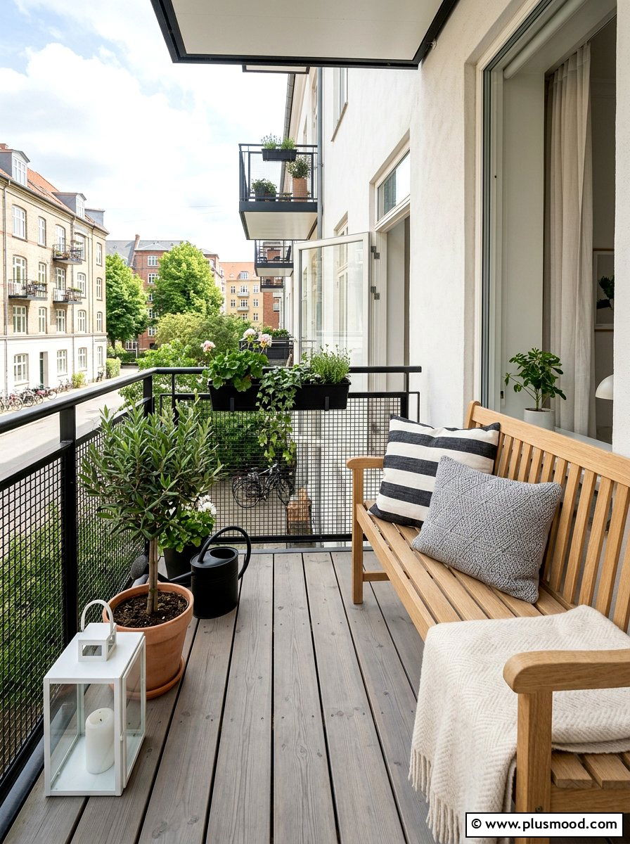 Scandinavian Balcony Decor - 25 small backyard ideas for apartments