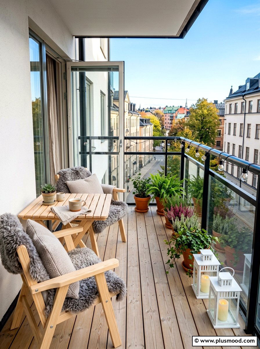 Scandinavian Balcony Design - 25 summer cozy balcony ideas