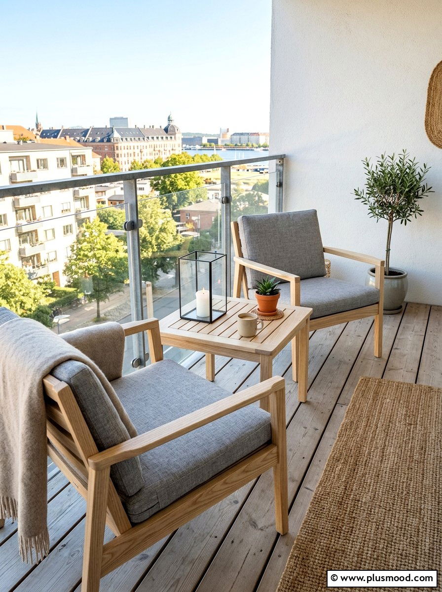 Scandinavian Balcony Furniture - 25 summer apartment patio ideas