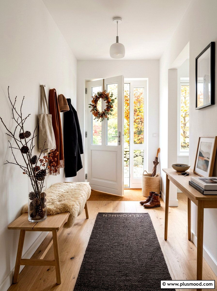 Scandinavian Fall Foyer - 25 summer to fall entryway ideas