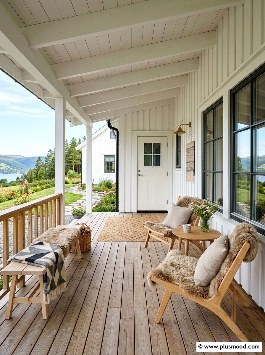 Scandinavian Farmhouse Front Porch - 25 summer farmhouse front porch ideas
