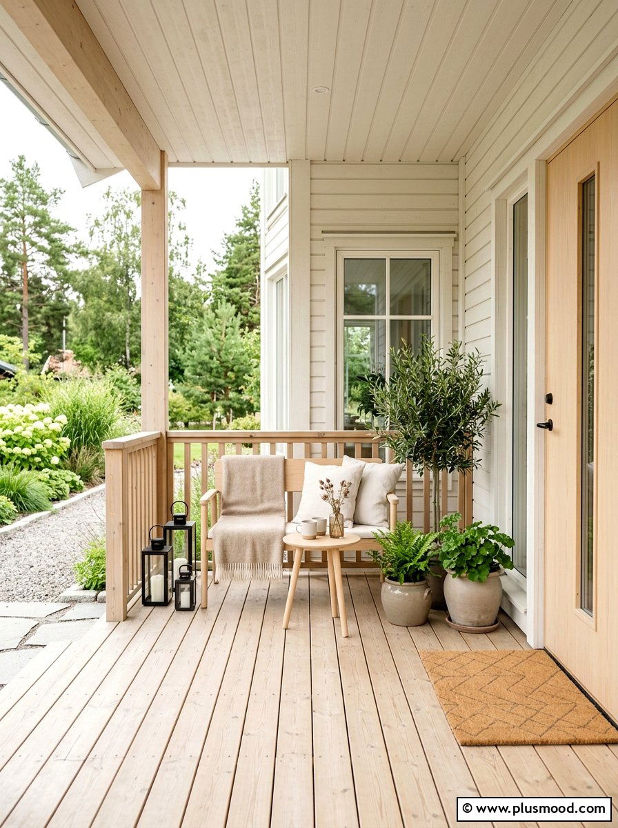 Scandinavian Front Porch - 25 summer front porch decor ideas