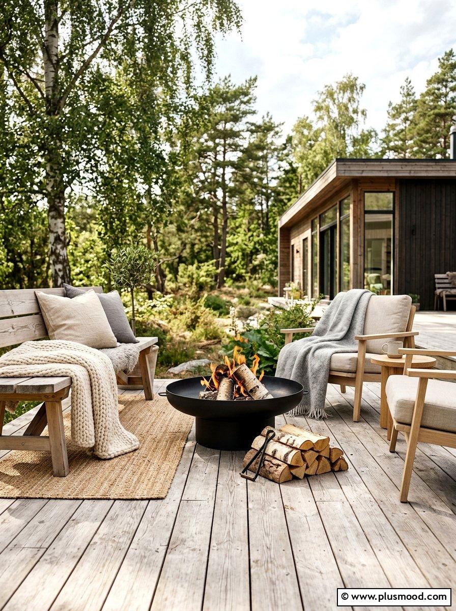 25 Small Backyard Ideas With Fire Bowl for Warm Nights
