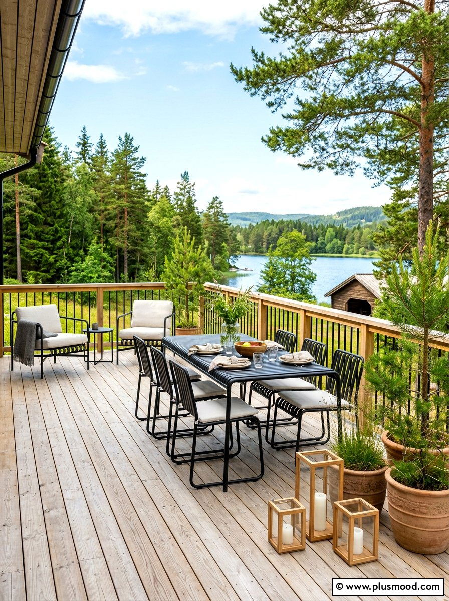 Scandinavian Inspired Outdoor Deck - 25 summer backyard patio ideas