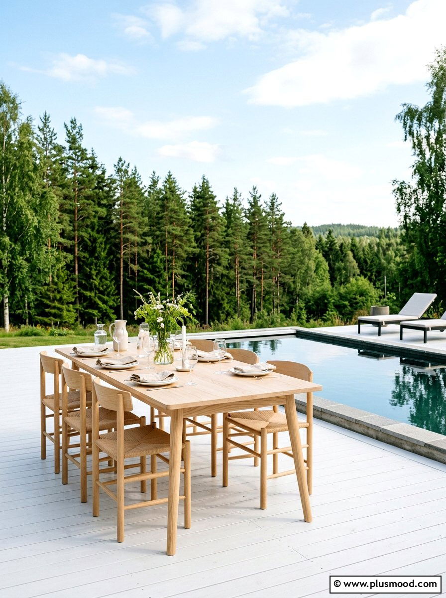 Scandinavian Outdoor Dining - 25 summer poolside dining ideas