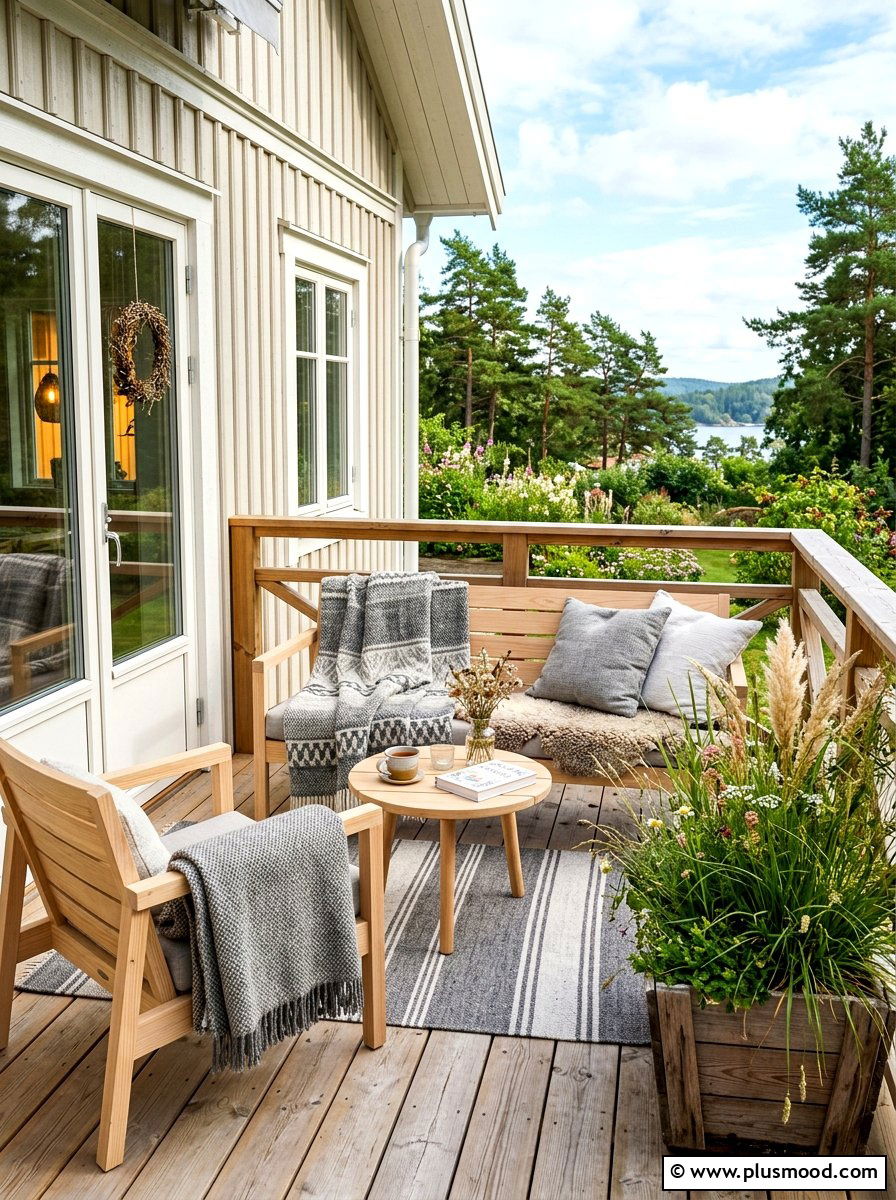 Scandinavian Porch - 25 cozy summer porch ideas