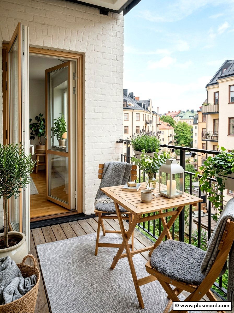 Scandinavian Small Balcony Decor - 25 summer small balcony ideas