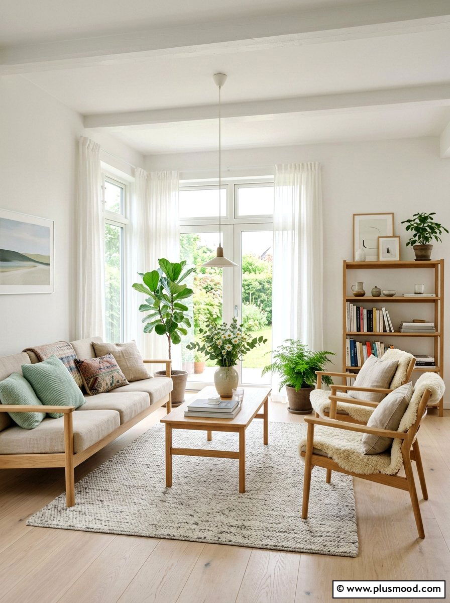 Scandinavian Summer Living Room - 25 summer decor ideas for open concept homes