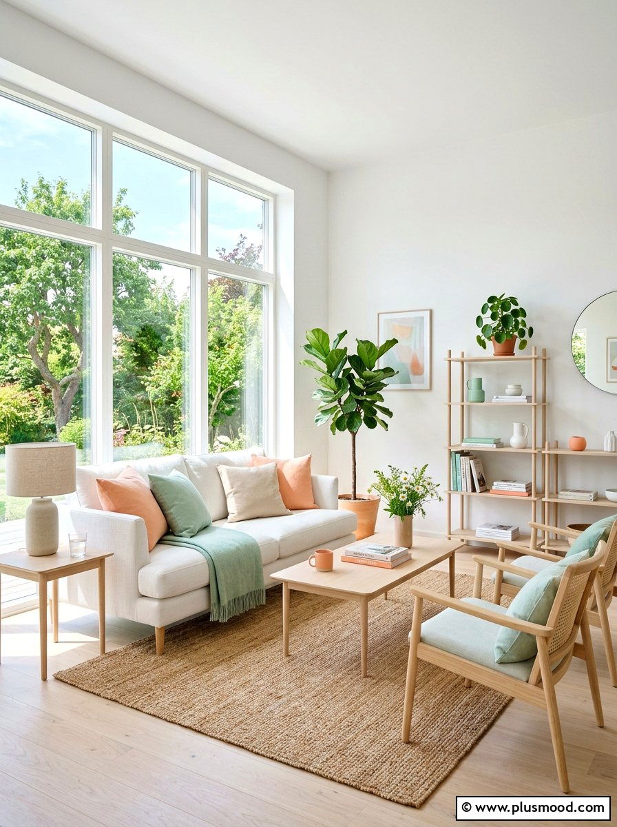 Scandinavian Summer Living Room - 25 summer easy living room makeover ideas