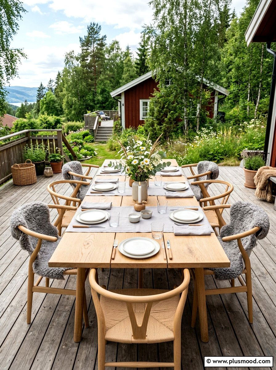 Scandinavian Summer Outdoor Table - 25 summer elegant outdoor dinner ideas