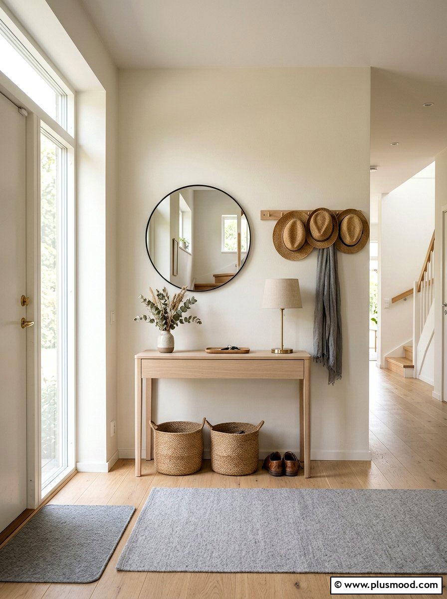 Scandinavian light wood foyer - 25 summer entryway decor ideas