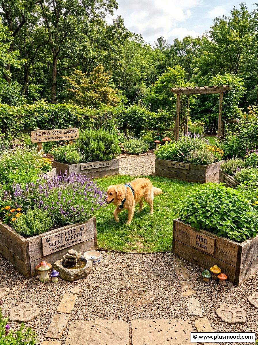 Scent garden for pets - 25 small backyard ideas for dogs
