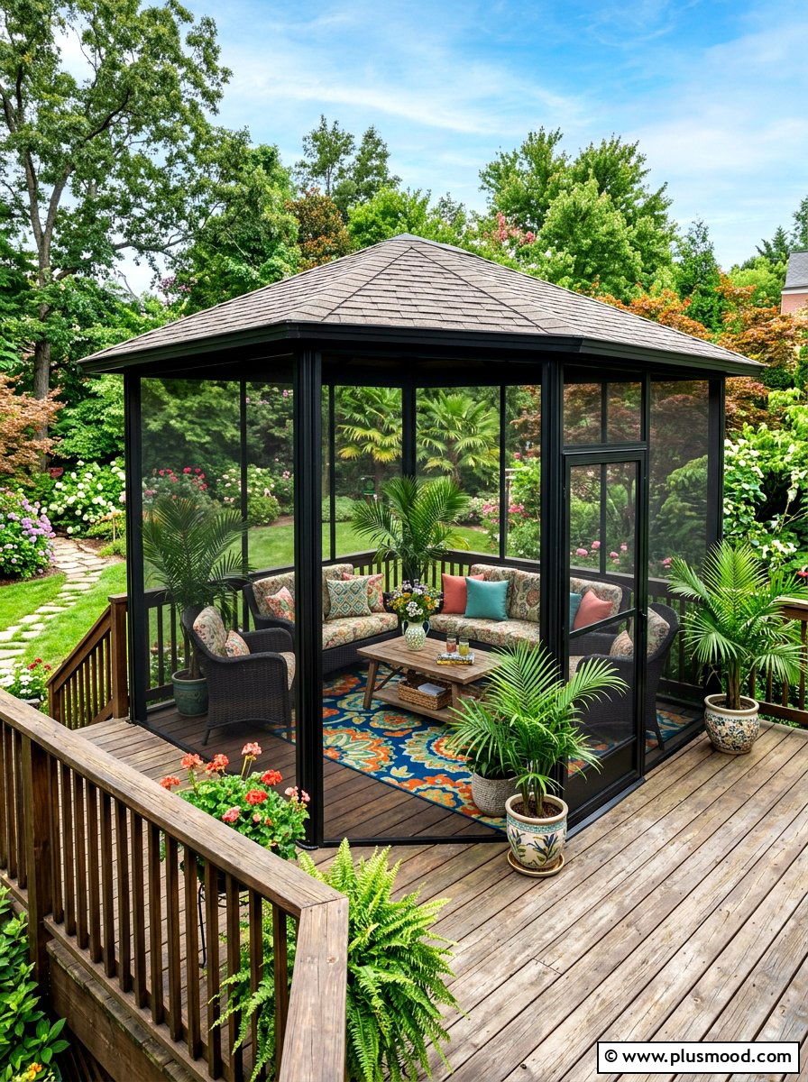 Screened Gazebo - 25 summer backyard gazebo ideas