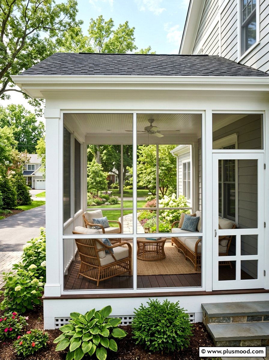 Screened In Porch - 25 summer coastal curb appeal ideas