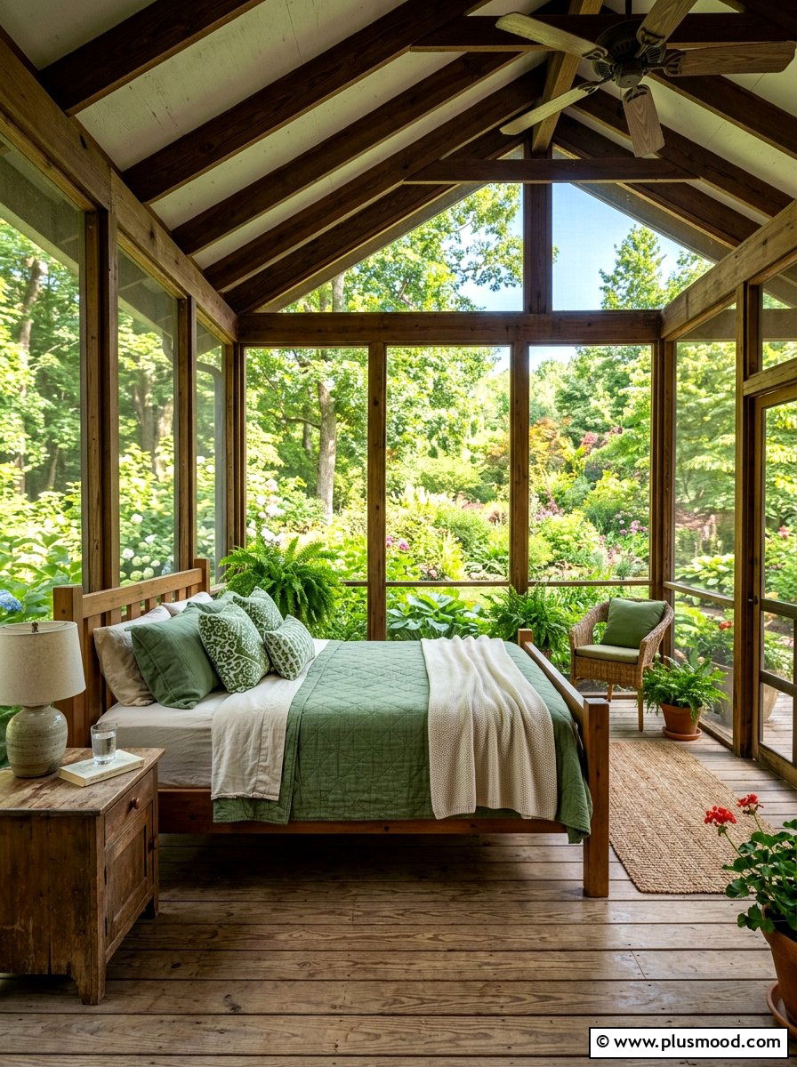 Screened Porch Bedroom - 25 summer cottage bedroom ideas