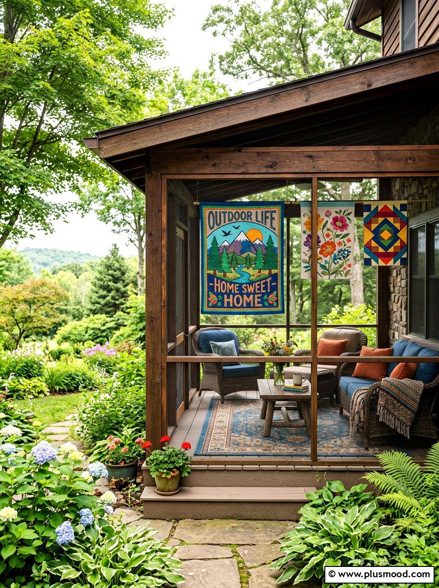 Screened Porch Flags - 25 summer front porch decor ideas with flags
