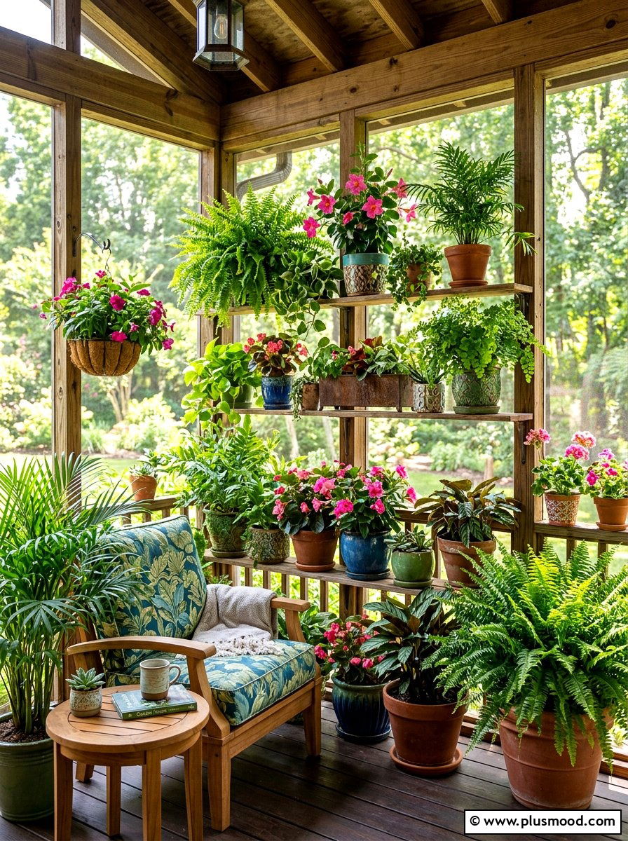 Screened porch plants - 25 summer screened front porch ideas