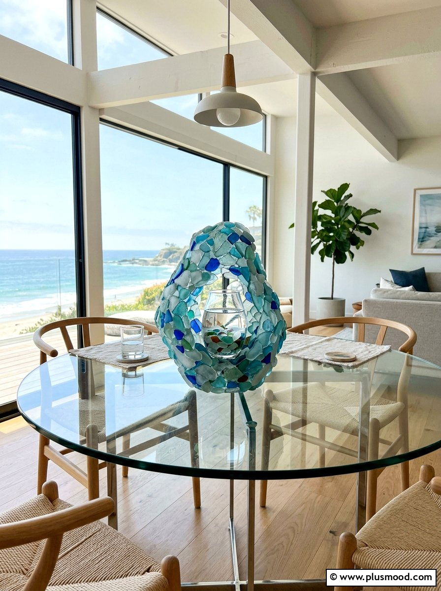 Sea Glass Style Stone - 25 painted rock ideas with ocean theme