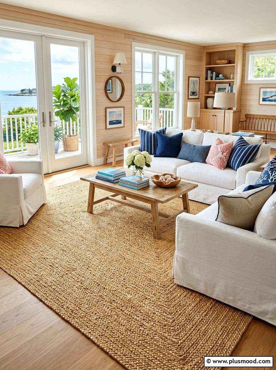 Seagrass Rug Living Room - 25 summer nautical decor ideas for living room