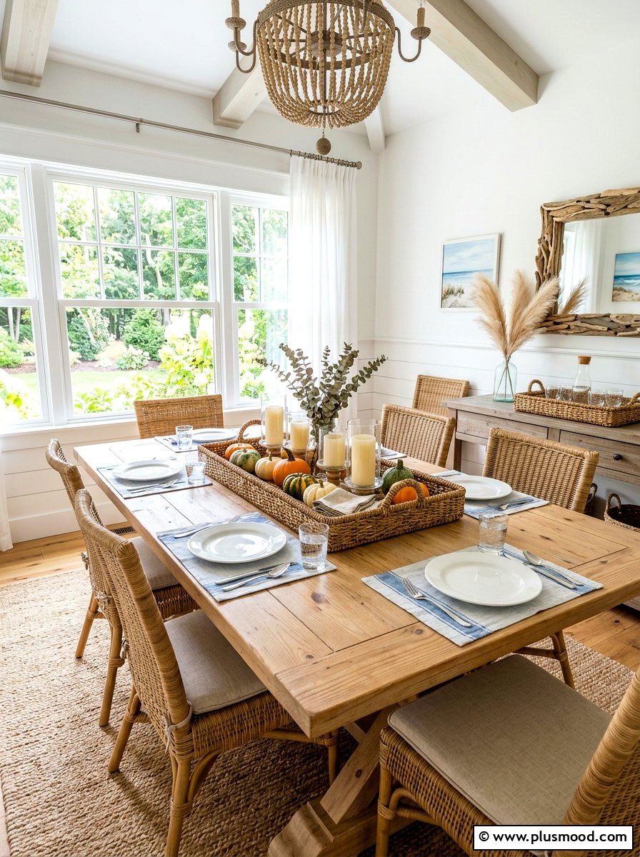 Seagrass Trays - 25 summer to fall table decor ideas