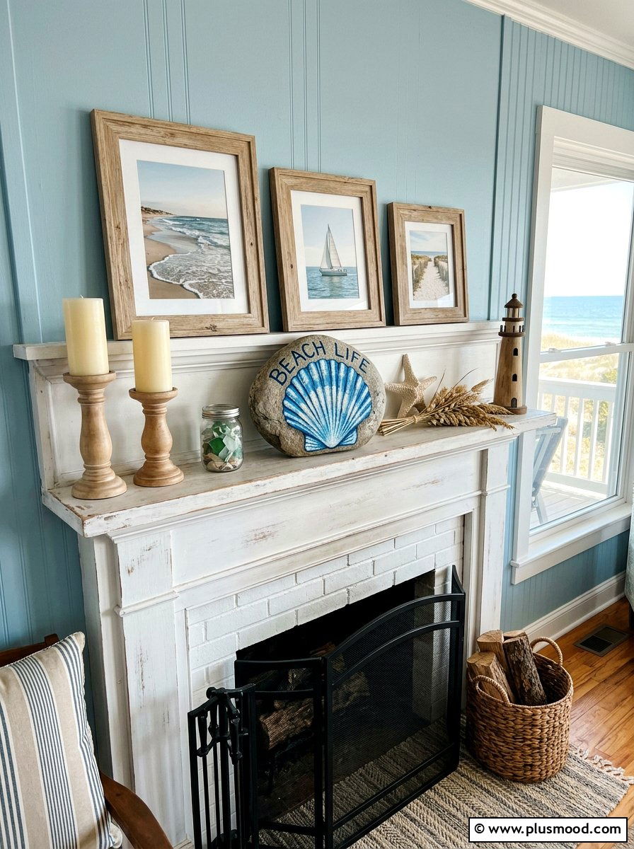 Seashell Painting Style - 25 painted rock ideas with ocean theme