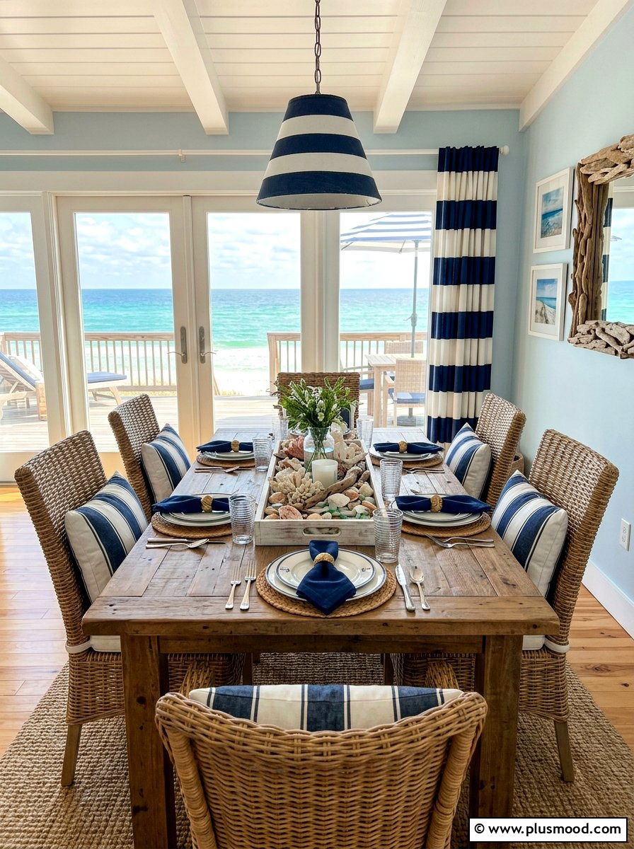Seashell Table Tray - 25 summer centerpiece ideas for dining table
