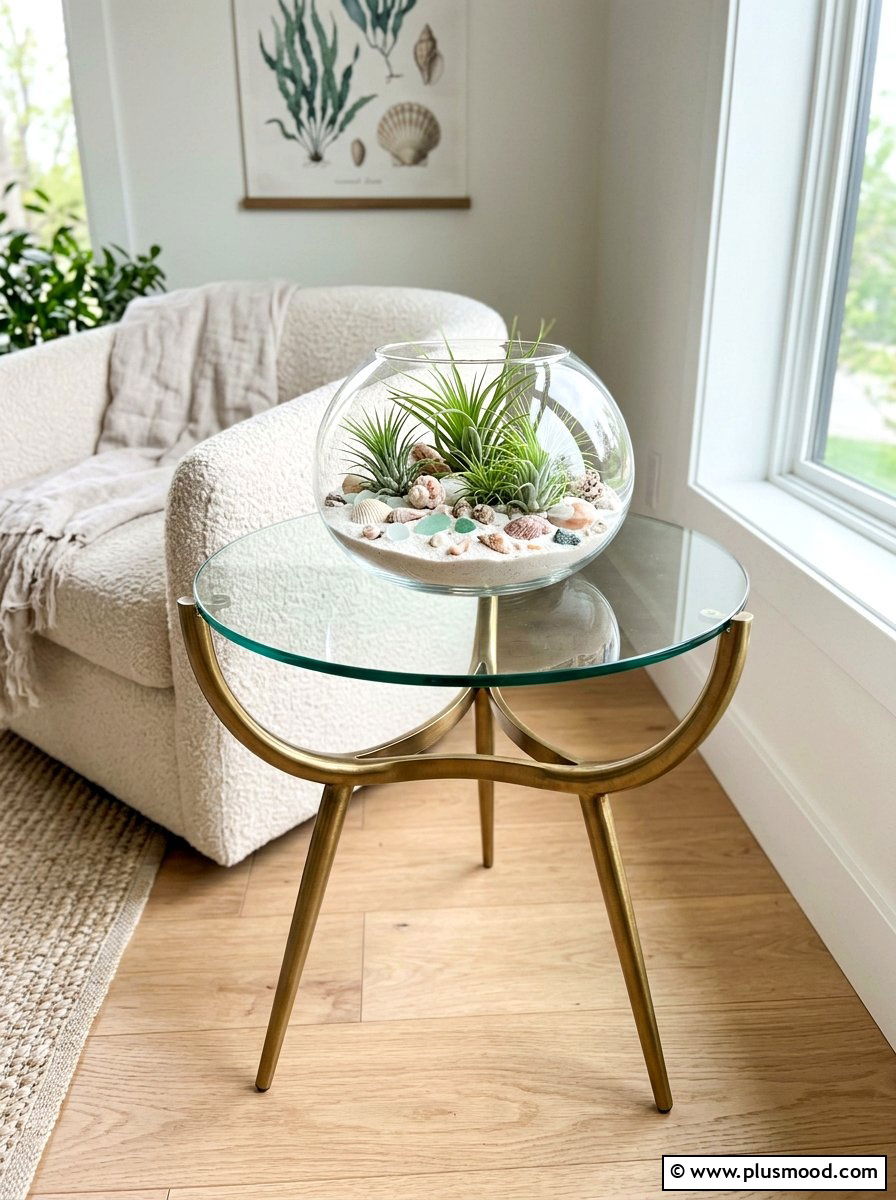 Seashell Terrarium Display - 25 summer seashell decor ideas