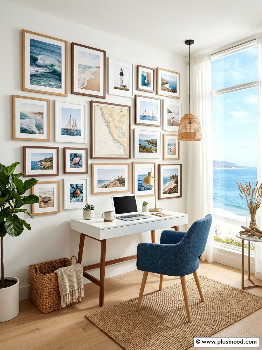 Seaside Gallery Wall - 25 best summer home decor ideas
