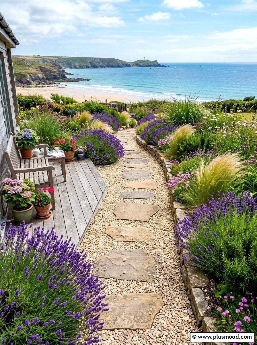 Seaside Garden Path - 25 summer coastal patio ideas