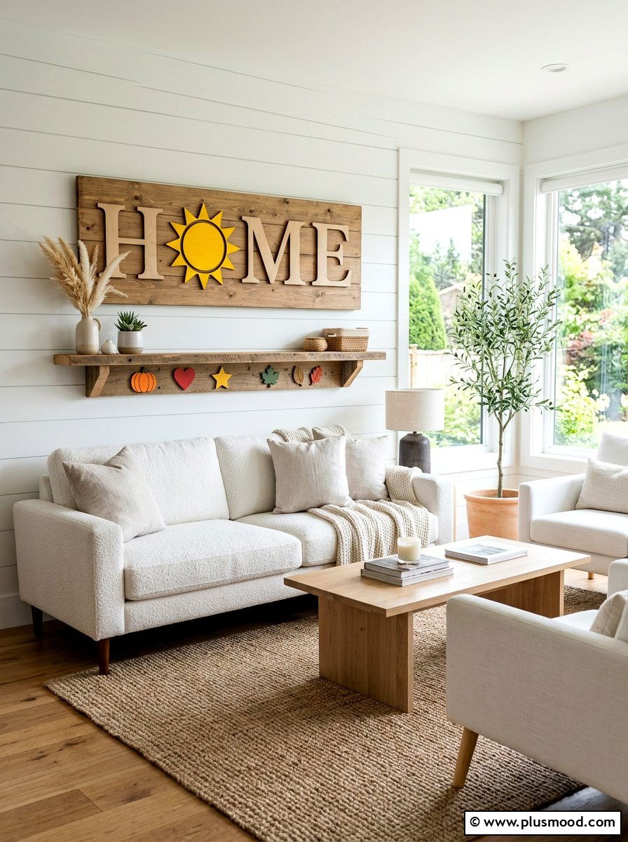 Seasonal Interchangeable Sign - 25 summer front porch sign ideas
