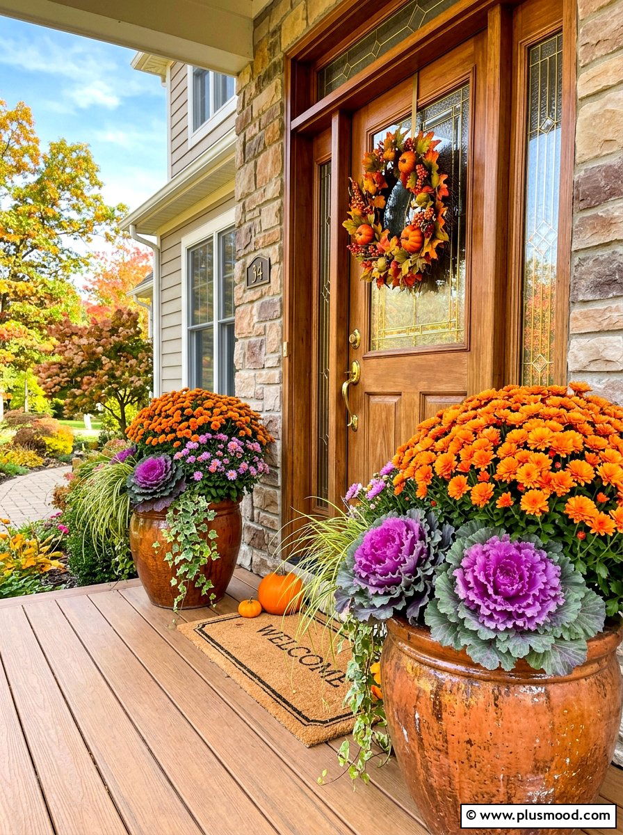 Seasonal Porch Planter Display - 25 late summer garden ideas