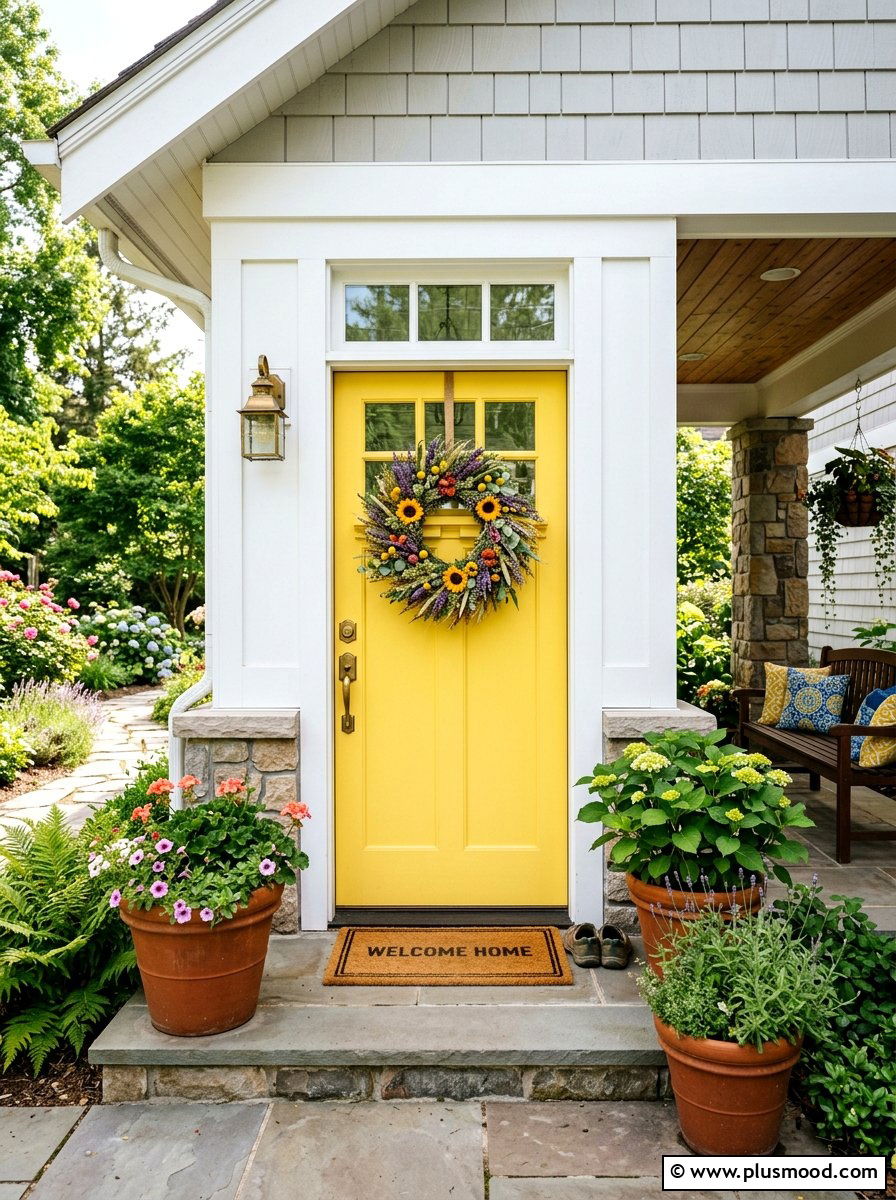 Seasonal Wreath - 25 summer easy curb appeal ideas