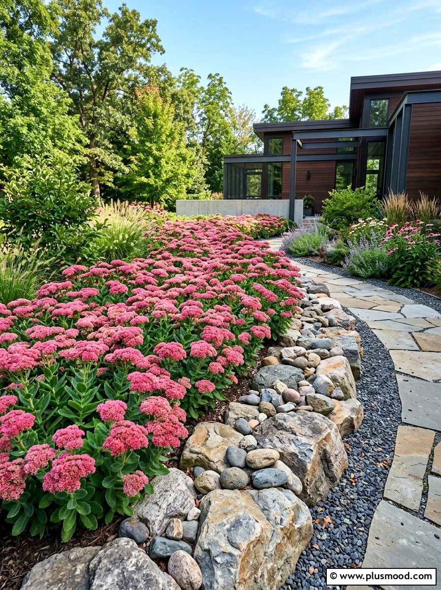 Sedum Groundcover - 25 summer pollinator landscaping ideas