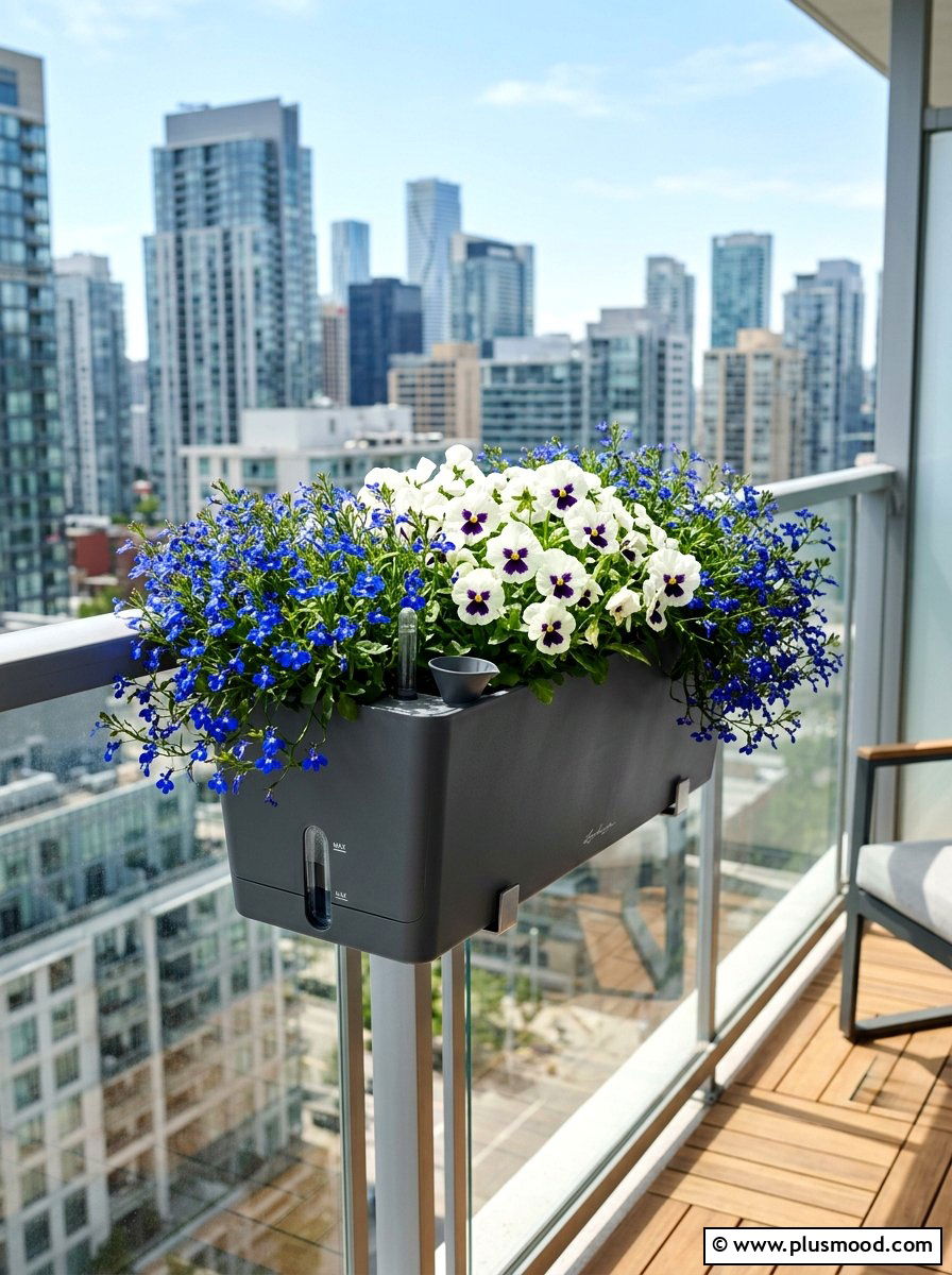 Self Watering Balcony Planter - 25 summer railing planter balcony ideas