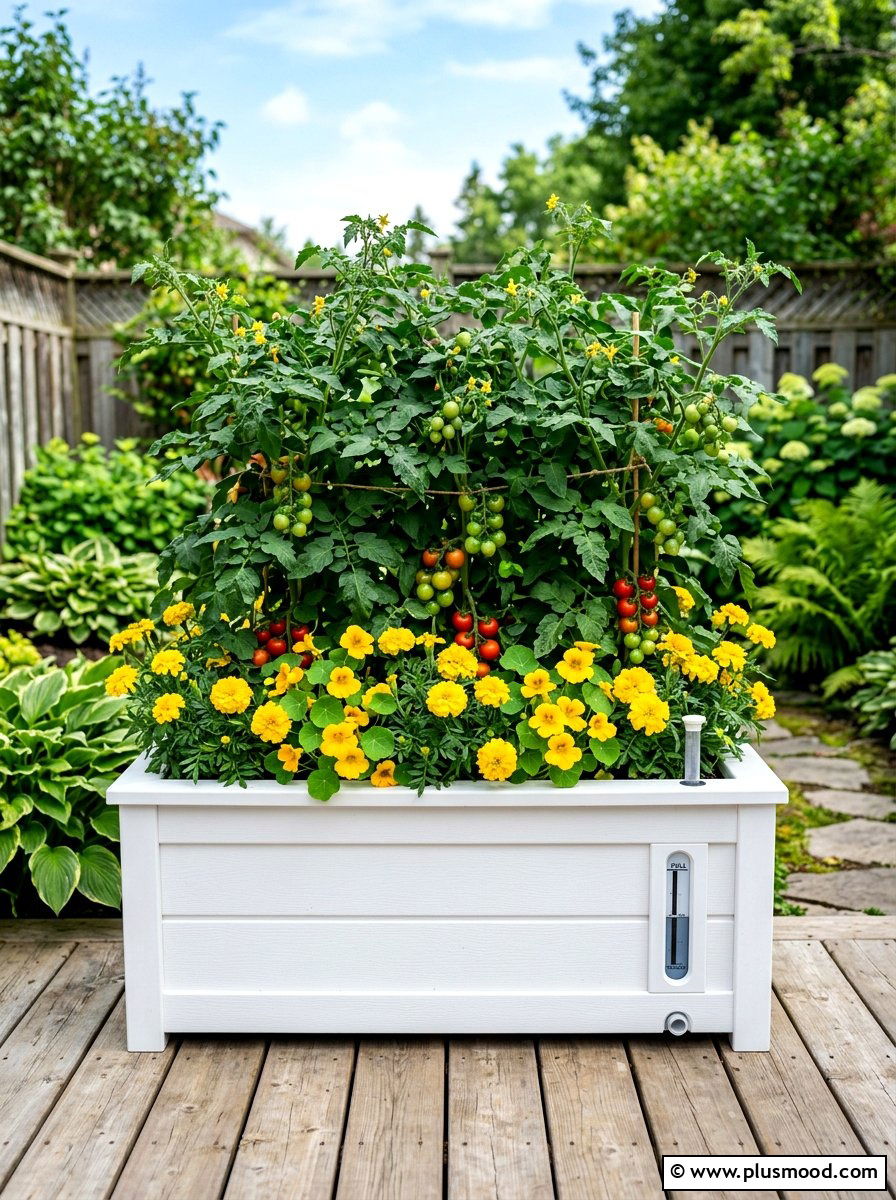 Self Watering Deck Box - 25 summer deck planter ideas