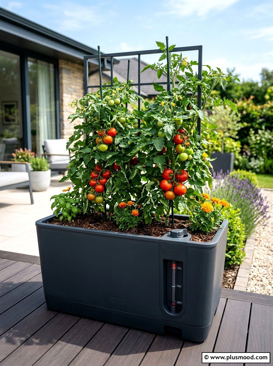 Self Watering Garden Box - 25 small backyard ideas with raised beds