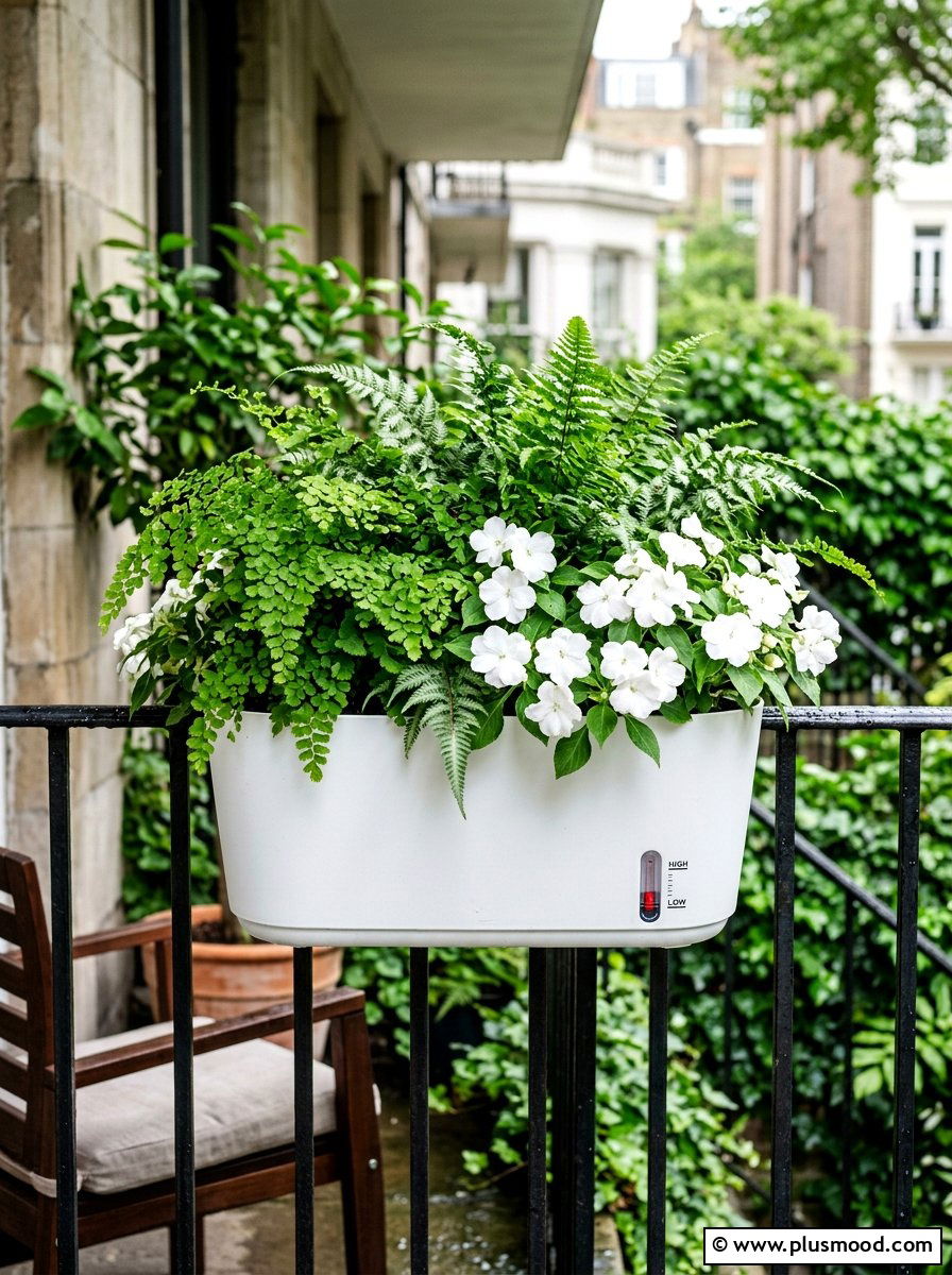 Self watering railing planter - 25 summer railing planter ideas