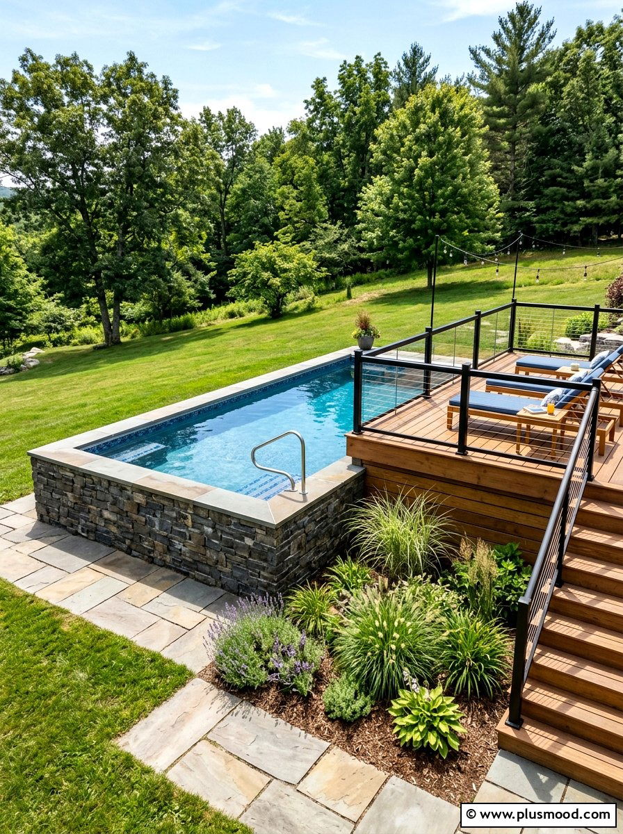Semi Inground Pool - 25 summer backyard pool ideas