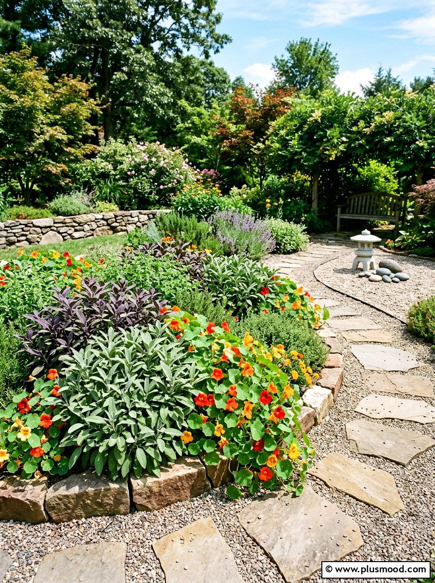 Sensory Herb Garden - 25 small backyard ideas with herb garden