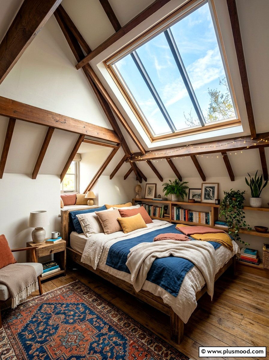 Serene Attic Bedroom - 25 neutral summer bedroom ideas