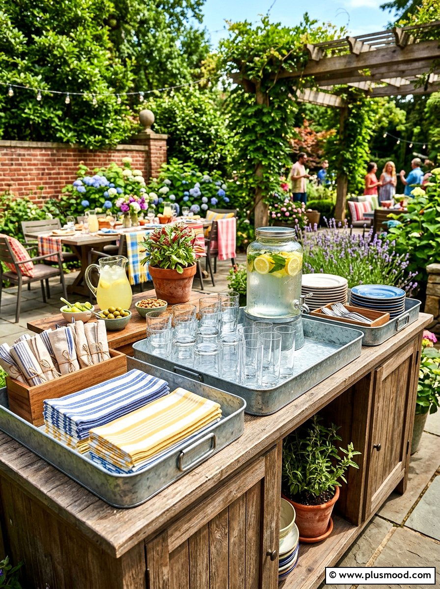 Serving Tray Arrangement - 25 summer summer barbecue ideas