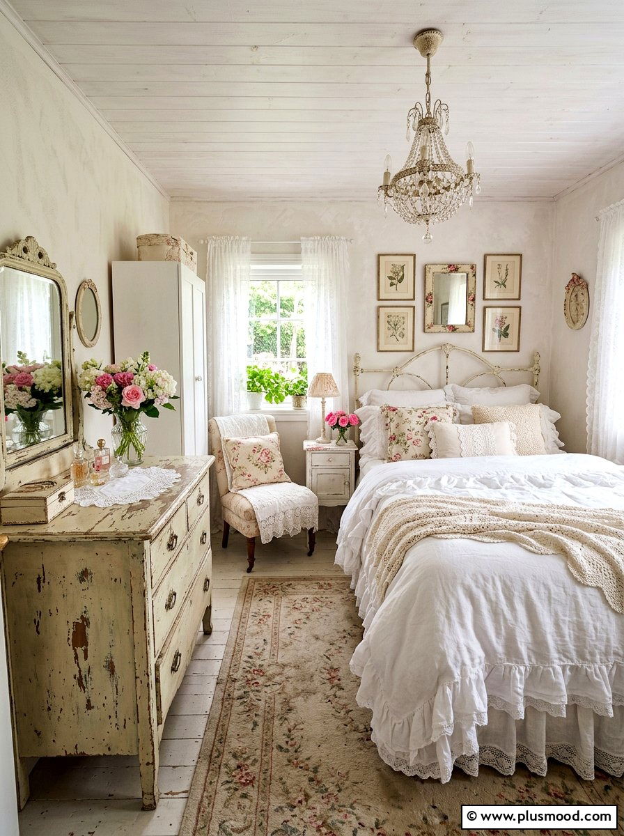 Shabby Chic Bedroom - 25 summer apartment bedroom ideas