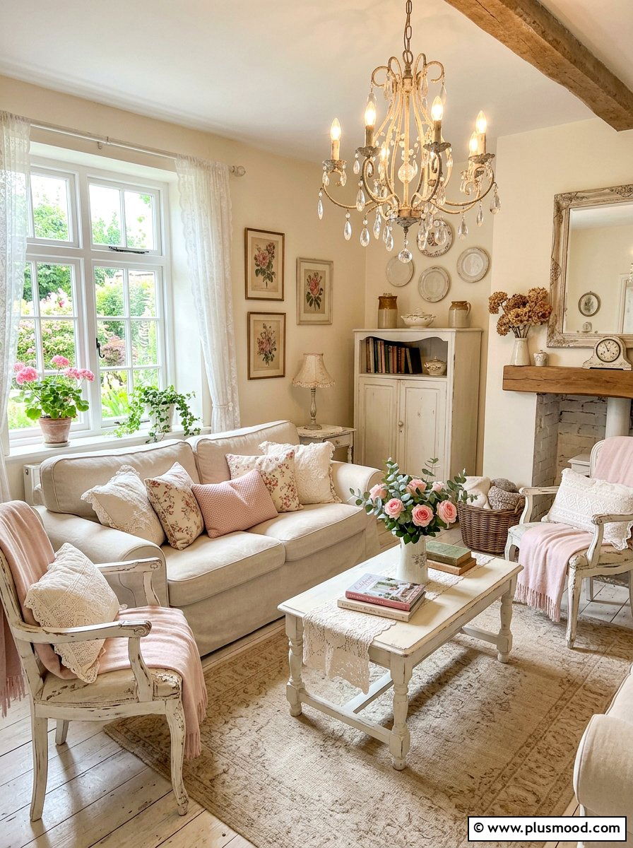 Shabby Chic Cottage Room - 25 summer cottage living room ideas