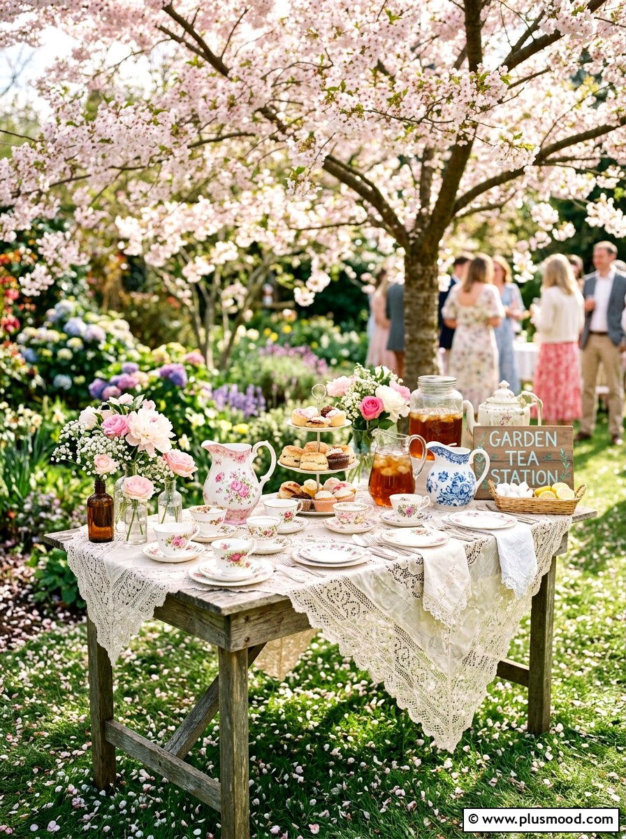Shabby Chic Garden Party - 25 summer iced tea bar ideas