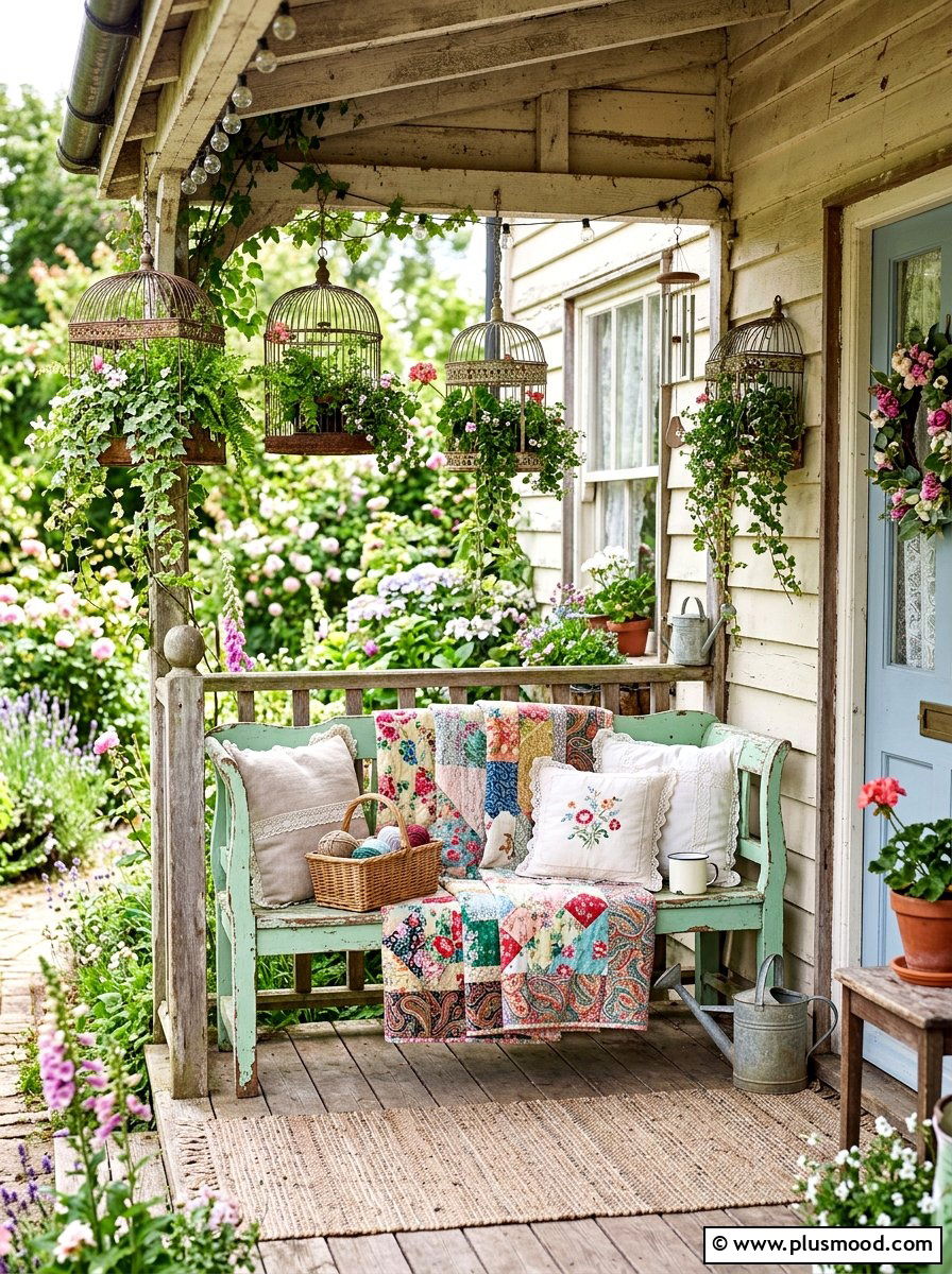 Shabby Chic Porch - 25 cozy summer porch ideas