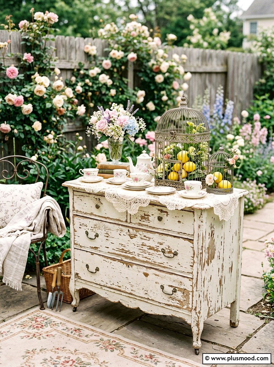 Shabby Chic Setup - 25 summer lemonade bar ideas