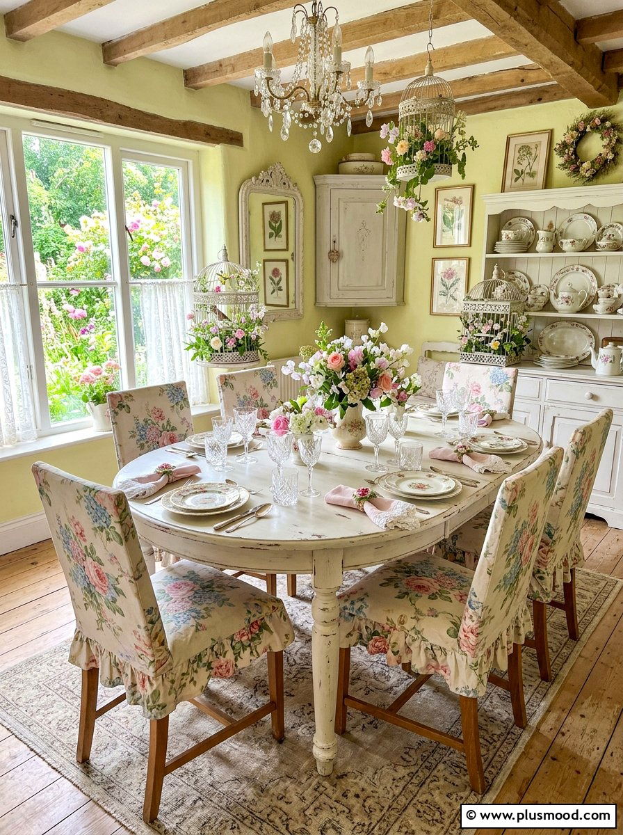 Shabby Chic Summer Dining Room - 25 summer dining room decor ideas