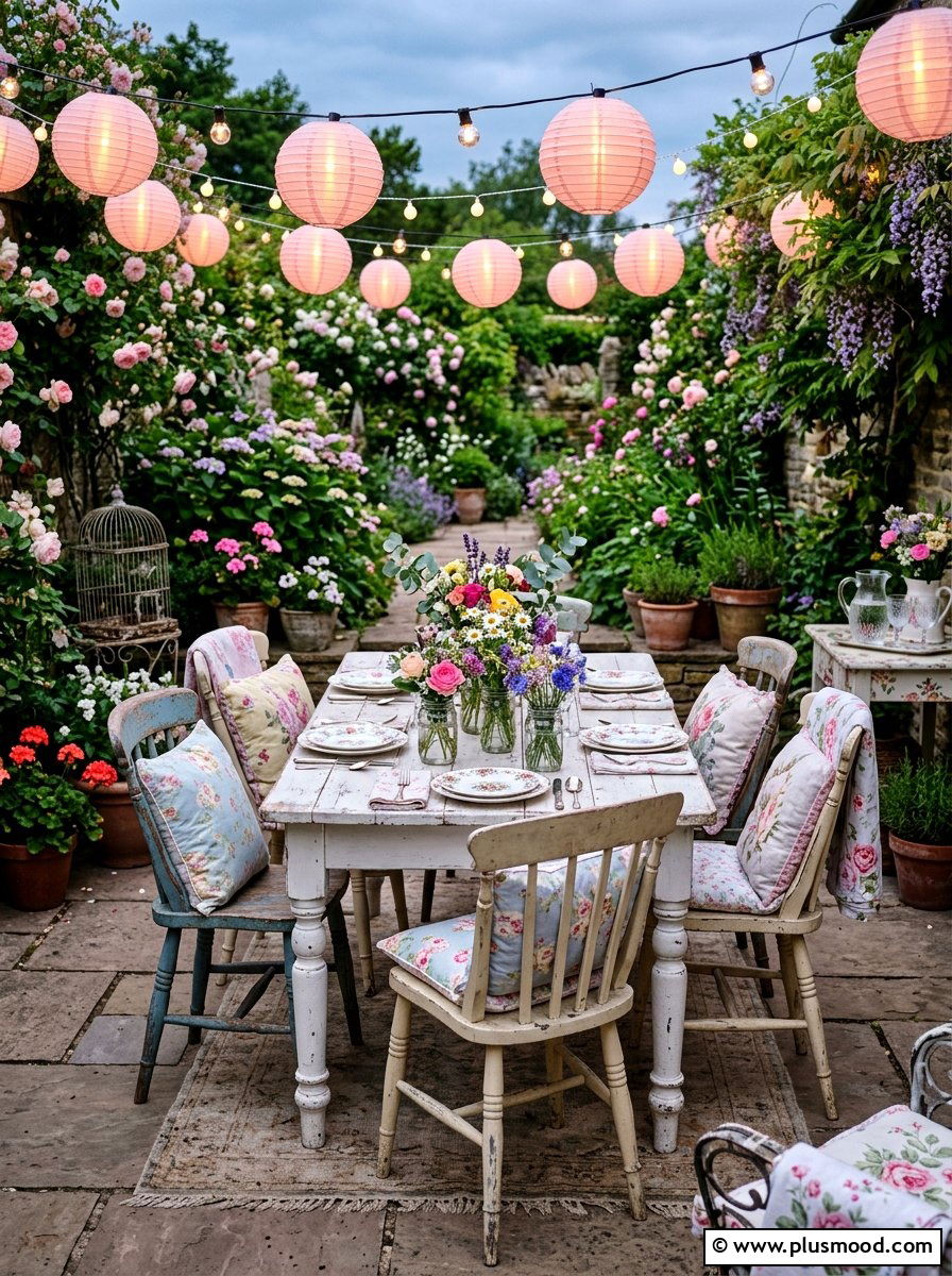 Shabby chic patio dining - 25 summer patio dining ideas