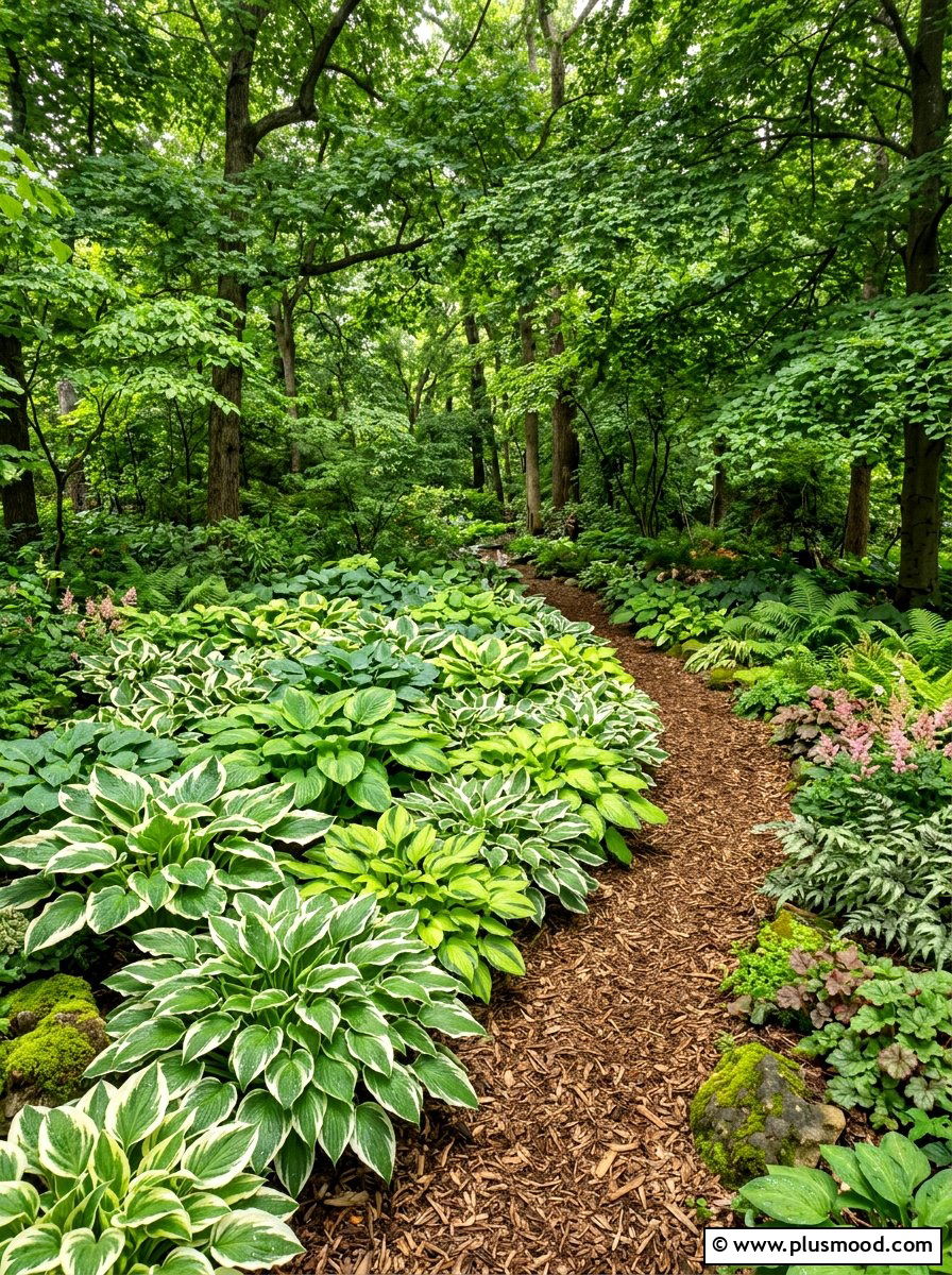 Shade Hostas Garden - 25 simple summer garden ideas