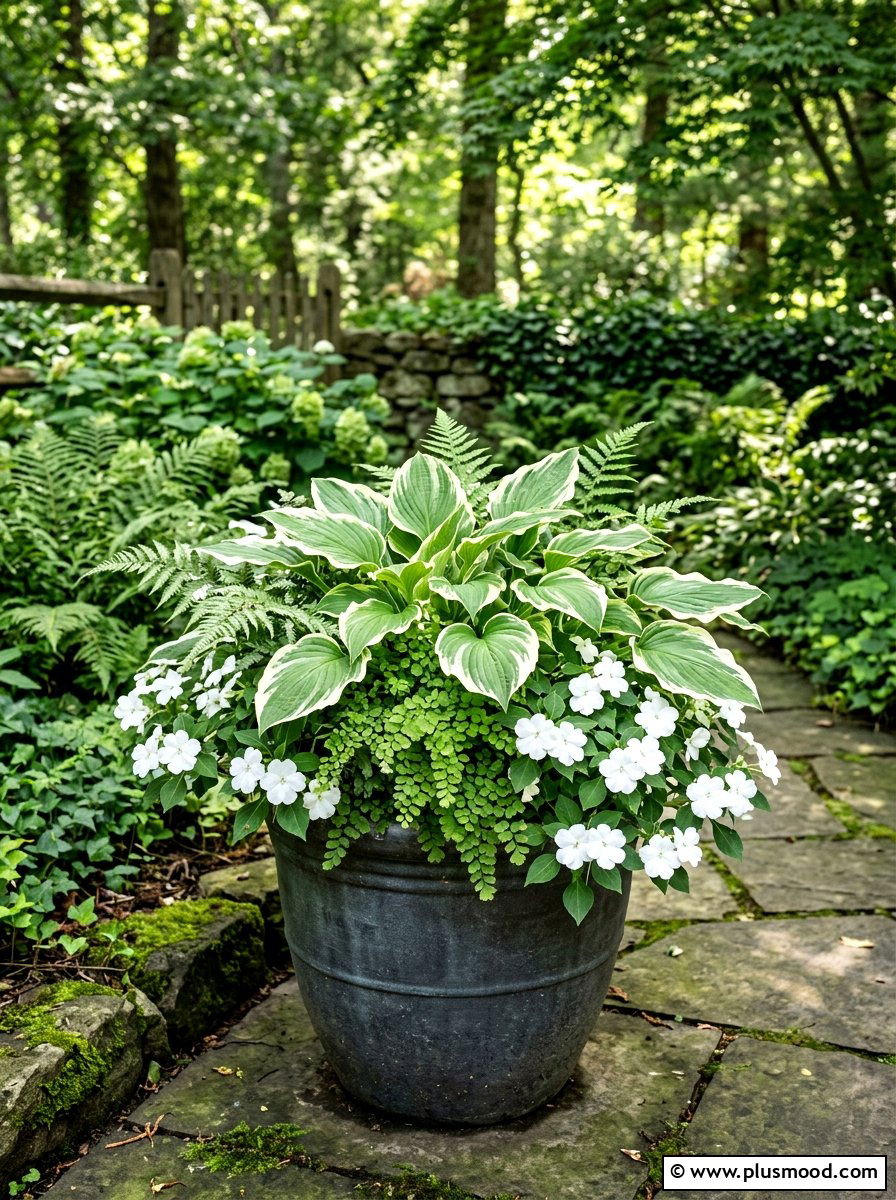 Shade Loving Hosta Arrangement - 25 best summer planter ideas